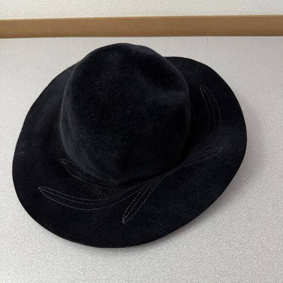 Helen Kaminski Formed Felt Hat Womens Black Embroidered Charm Classic Outdoors main image 4